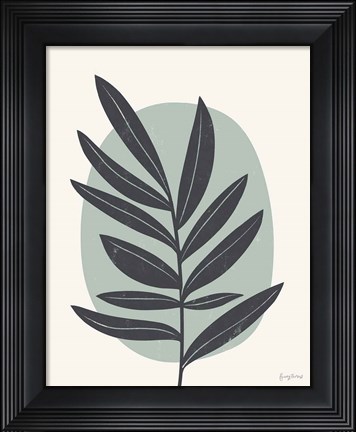 Framed Mid Century Modern I Blue Print