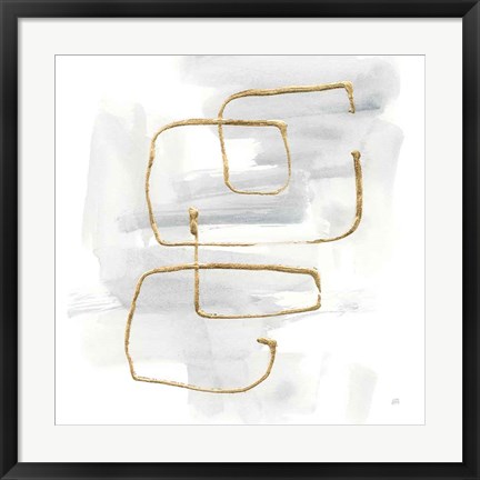 Framed Cool Gray Gold II Print