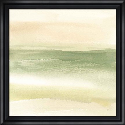 Framed Green Water I Print
