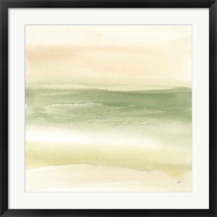 Framed Green Water I Print