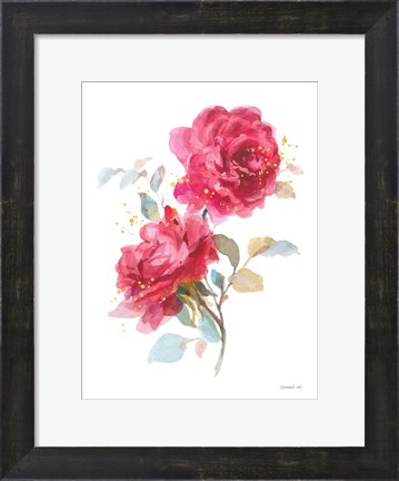 Framed Bold Roses II Print