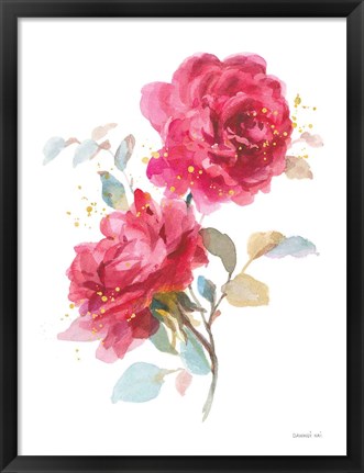 Framed Bold Roses II Print