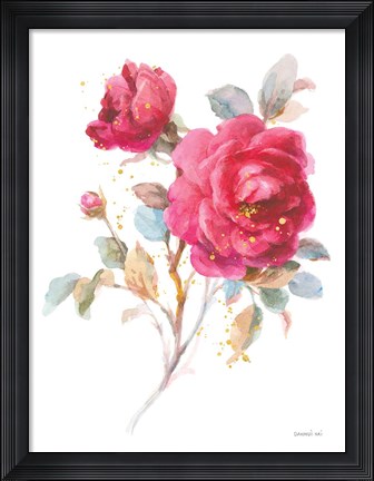 Framed Bold Roses I Print