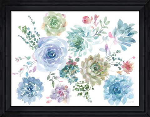 Framed Pretty Succulents Print