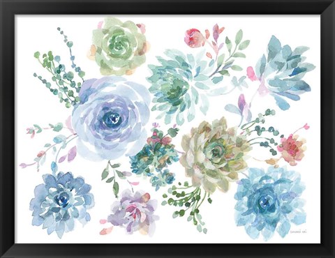 Framed Pretty Succulents Print