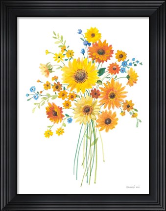 Framed Sunshine Bouquet I Print