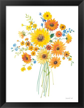 Framed Sunshine Bouquet I Print