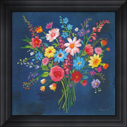 Framed Selection of Wildflowers Print