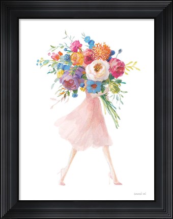 Framed Bursting with Flowers II Print