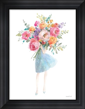 Framed Bursting with Flowers Print