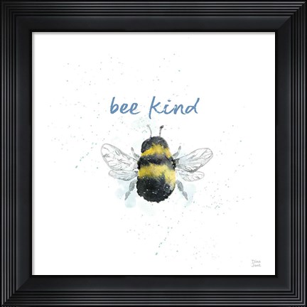 Framed Bee Harmony VII White Print