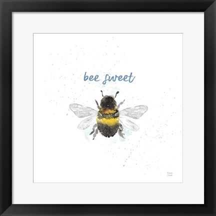 Framed Bee Harmony VI White Print