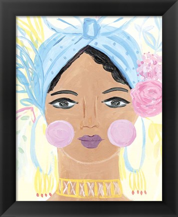 Framed Boho Lady IV Print