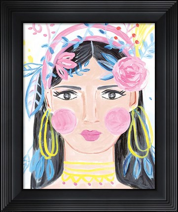 Framed Boho Lady III Print