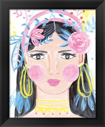 Framed Boho Lady III Print