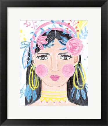 Framed Boho Lady III Print