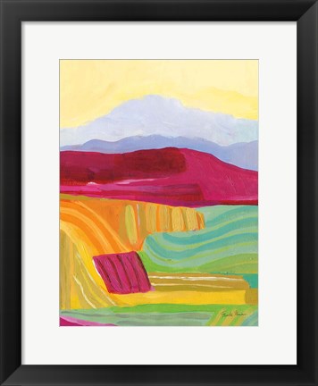 Framed Sunny Landscape I Print