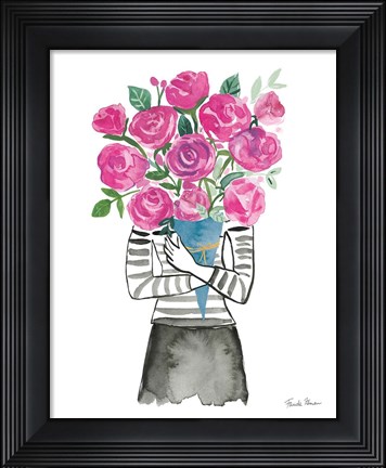 Framed Roses are Pink Print