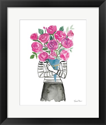 Framed Roses are Pink Print