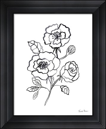 Framed Joyful Peonies I Print