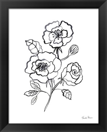 Framed Joyful Peonies I Print