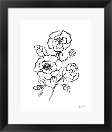 Framed Joyful Peonies I Print