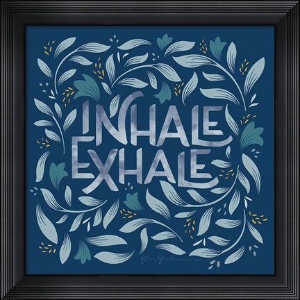 Framed Calm Words II Dark Print