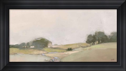Framed Dream Valley II Neutral Crop Print