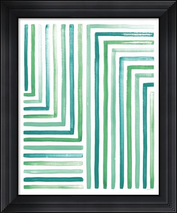 Framed Sea Glass Sunset III Print