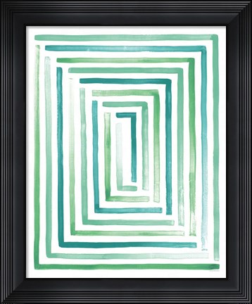 Framed Sea Glass Sunset II Print
