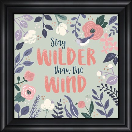 Framed Wildflower Daydreams I Bird Print