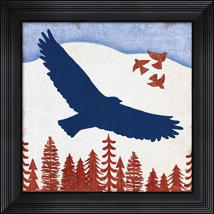Framed Patriotic Woodland Eagle Print