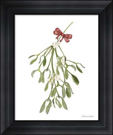 Framed Peace and Joy Mistletoe Print