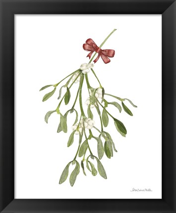 Framed Peace and Joy Mistletoe Print