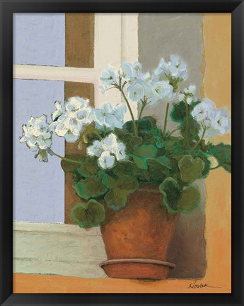 Framed Creancey Geraniums II Light Print