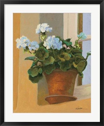 Framed Creancey Geraniums I Print