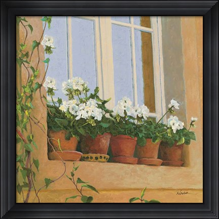 Framed Chateau Creancey Window Light Sq Print