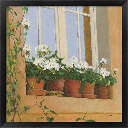 Framed Chateau Creancey Window Light Sq Print