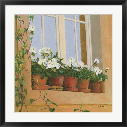 Framed Chateau Creancey Window Light Sq Print