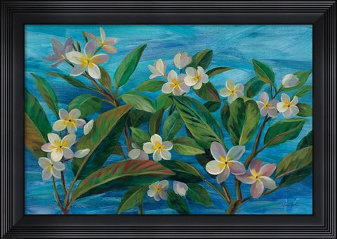 Framed Oceanside Plumeria Print