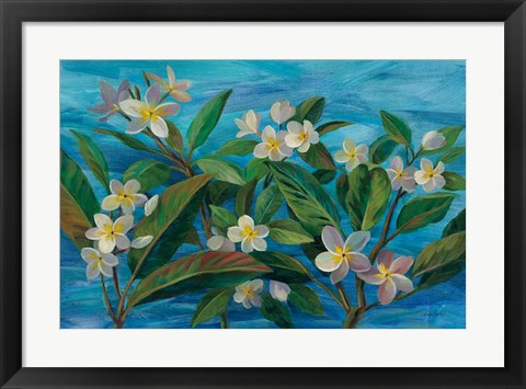 Framed Oceanside Plumeria Print