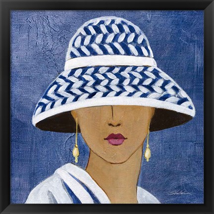 Framed Lady with Hat II Print