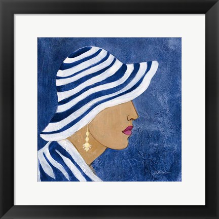 Framed Lady with Hat I Print