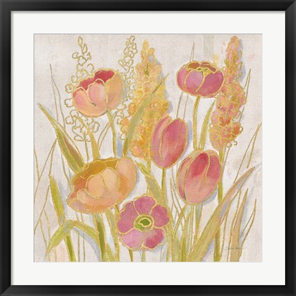 Framed Opalescent Floral II Print