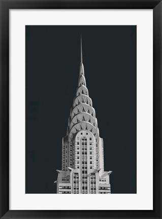 Framed Chrysler Building on Black Print