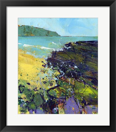 Framed Clarach Bay Print