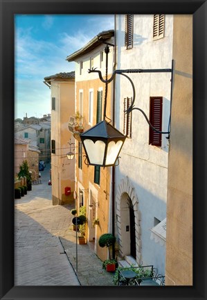 Framed Montalcino Street Lamp #1 Print