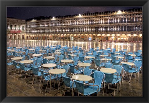 Framed Piazza San Marco At Night Print