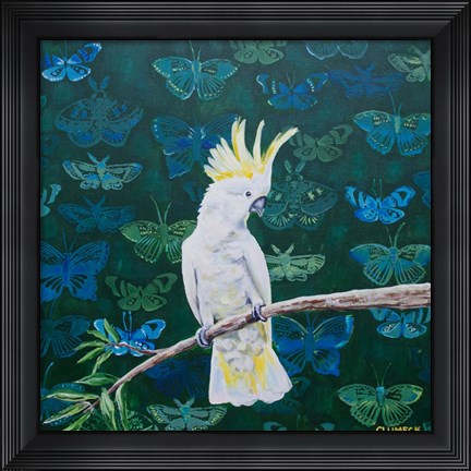 Framed Yellow Crested Print