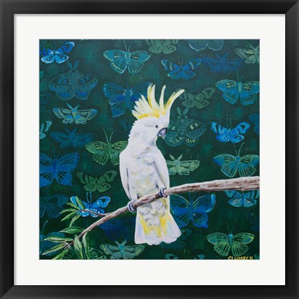Framed Yellow Crested Print